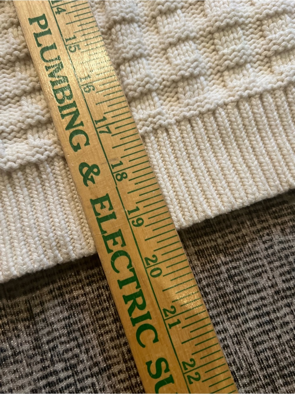 Madewell Cream Basket-Weave Knit Sweater Vest — Size L - Picture 7 of 10